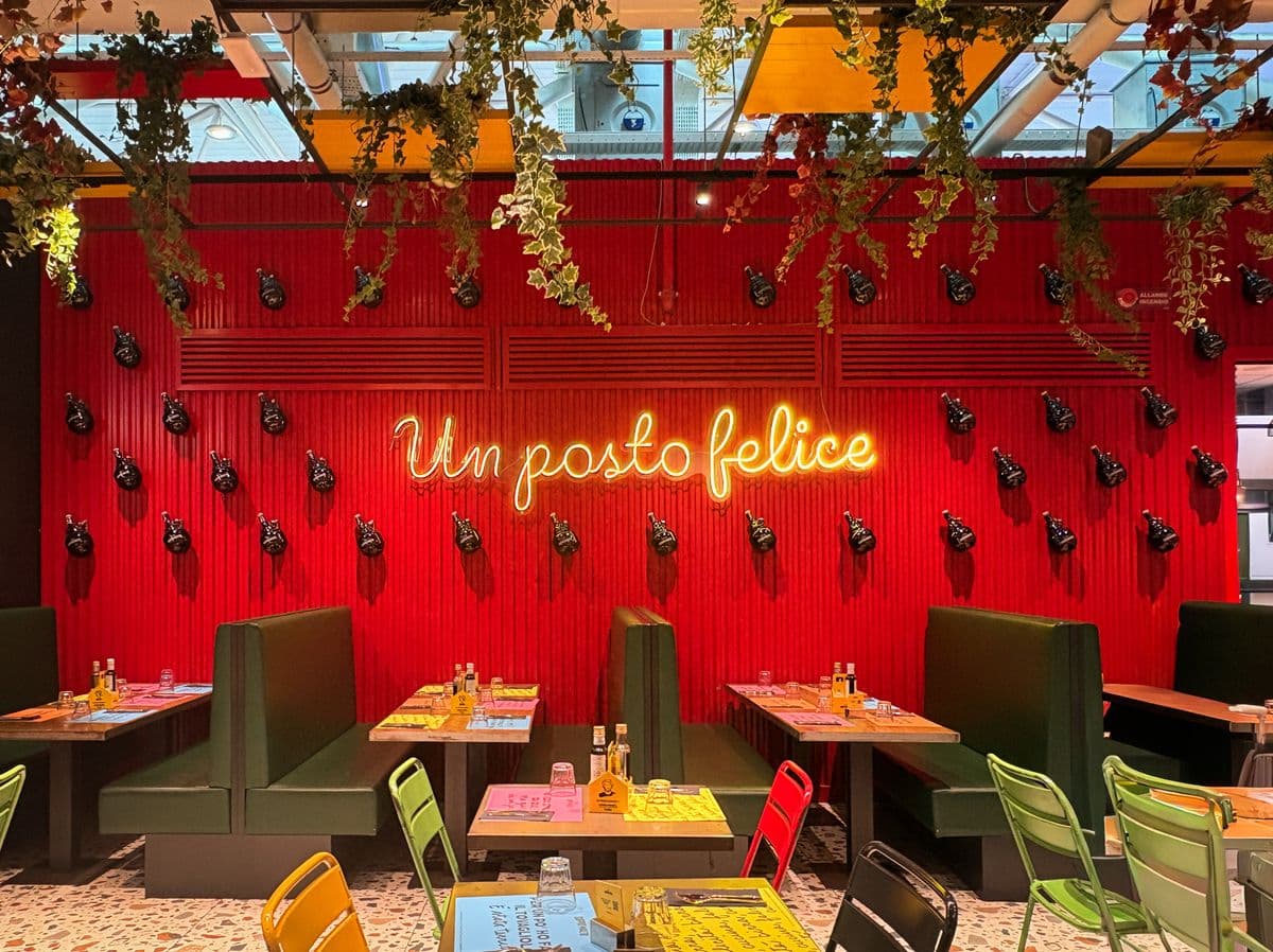 A warm evening inside Gina's trattoria in Soho, London